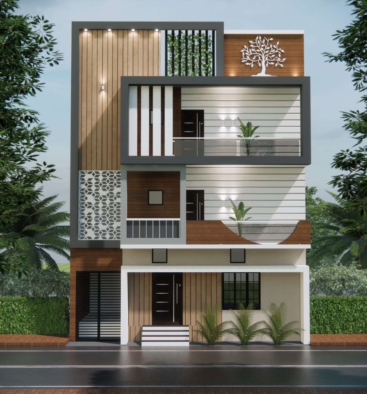 Luxury Residential Villa Construction Project by Veeksha Construction in Bangalore