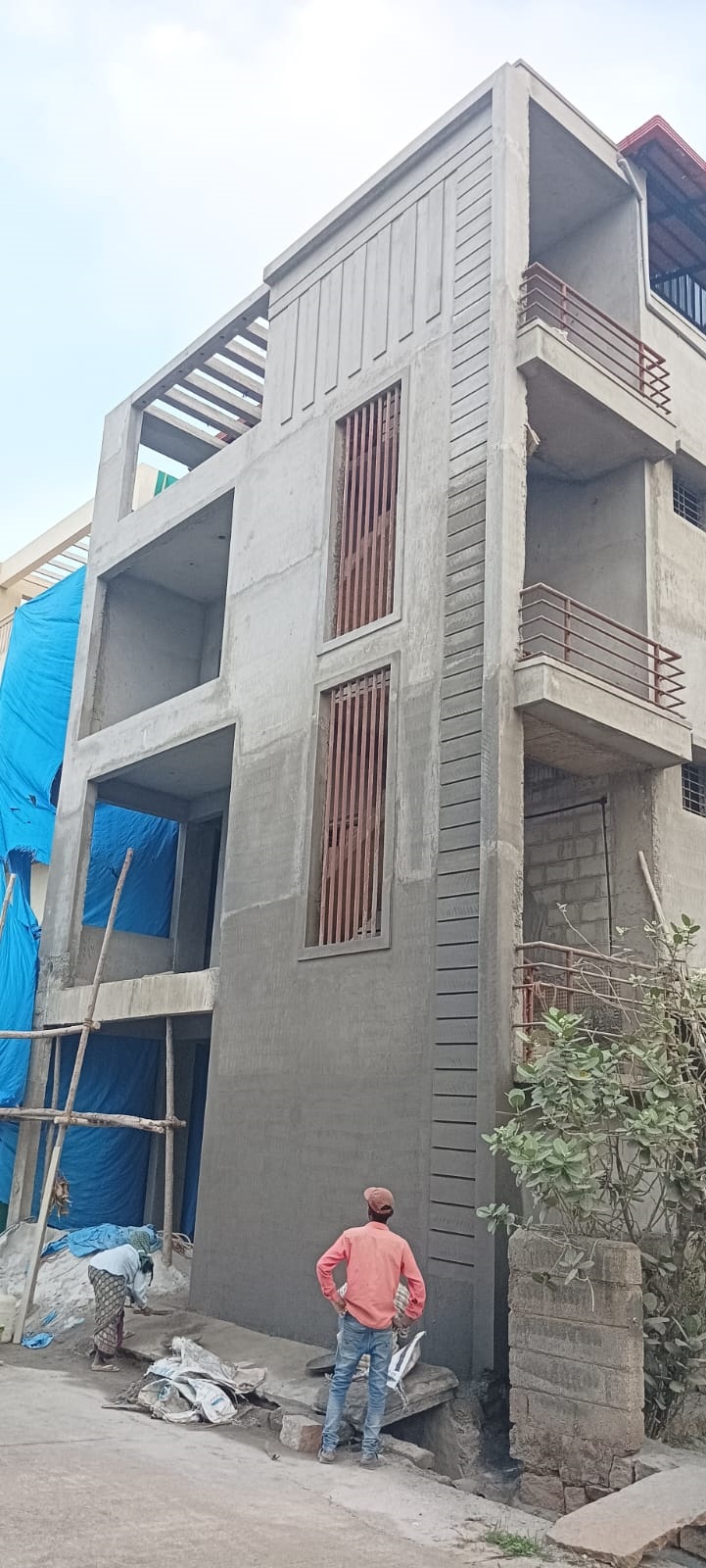 Modern Home Elevation Design by Veeksha Construction Bangalore